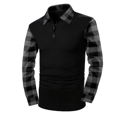 👕💎 Bestseller – Legeres Langarm-Halbzipphemd für Herren