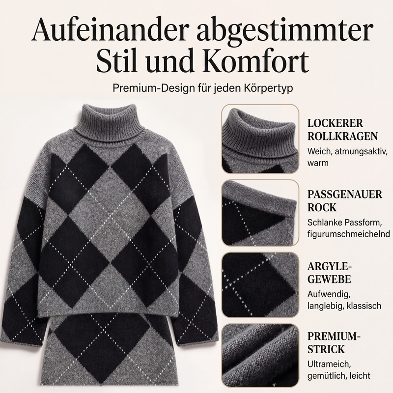 🧶💎 Bestseller – Damen-Argyle-Set – bequem und stylisch