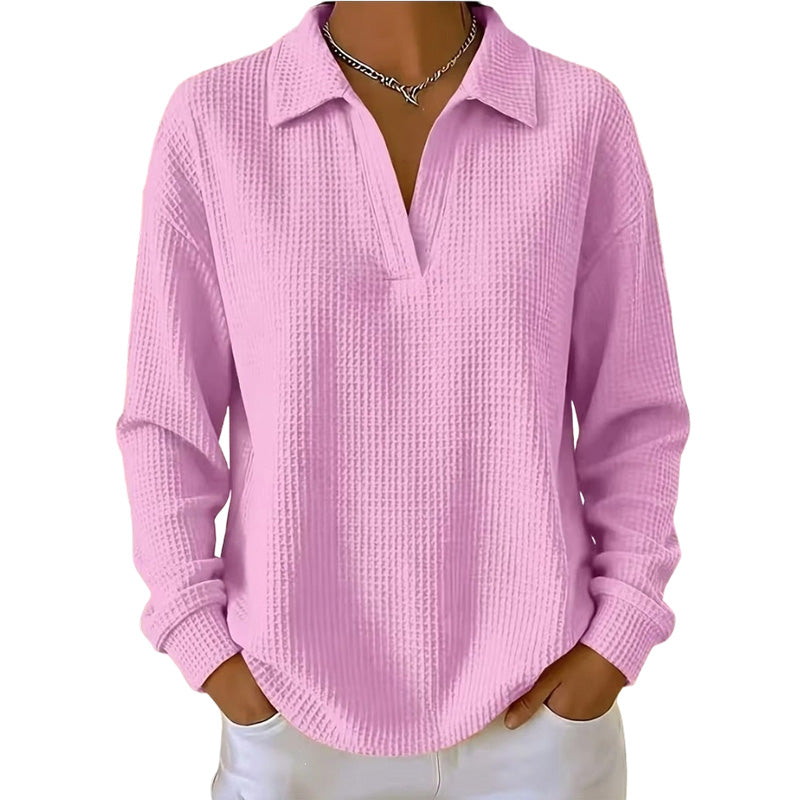 🧶 50% Rabatt | Luftiger Komfort & schmeichelhafter V-Ausschnitt – Strickoberteil