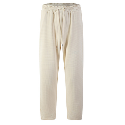 📢📢50% Rabatt!!! 🎉✨ Herren-Freizeithose aus Waffelstrick mit Kordelzug – Modische Waffelstruktur, bequemer Kordelzug und weicher Stoff – perfekt für einen lässigen Look im Alltag & in der Freizeit. Jetzt -50%!