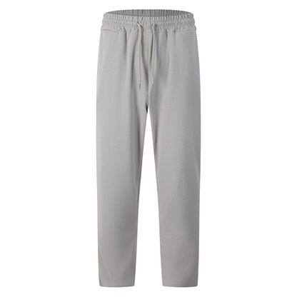 📢📢50% Rabatt!!! 🎉✨ Herren-Freizeithose aus Waffelstrick mit Kordelzug – Modische Waffelstruktur, bequemer Kordelzug und weicher Stoff – perfekt für einen lässigen Look im Alltag & in der Freizeit. Jetzt -50%!