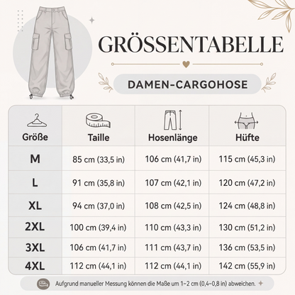 📢📢50% Rabatt!!! 🎉✨ Damen Vintage Cargohose mit weitem Bein