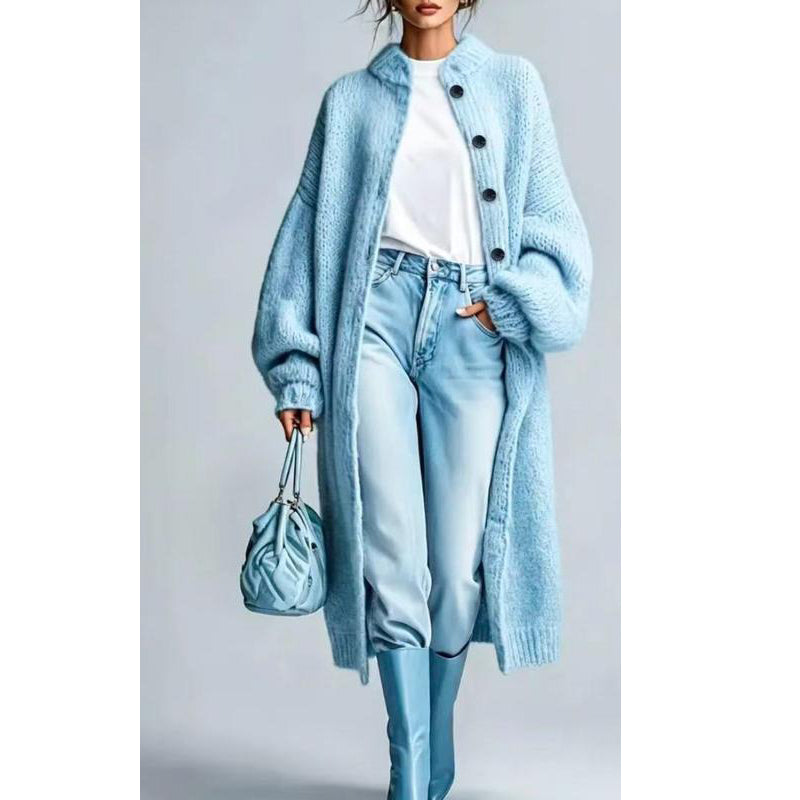 📢🎉50%Rabatt!!!🛍️✨Langer Damen-Strickmantel aus Grobstrick