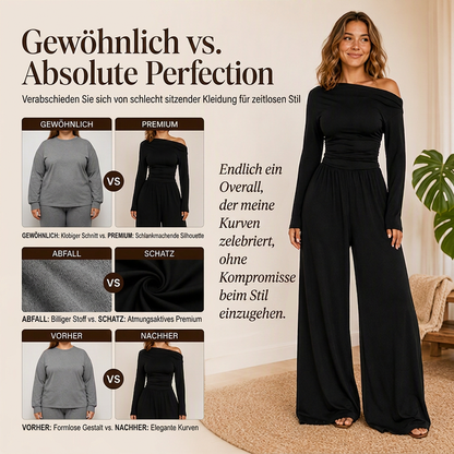 📢🎉50%Rabatt!!!🛍️✨Damen-Schulterfreier Weitbein-Jumpsuit