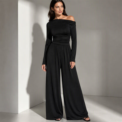 📢🎉50%Rabatt!!!🛍️✨Damen-Schulterfreier Weitbein-Jumpsuit