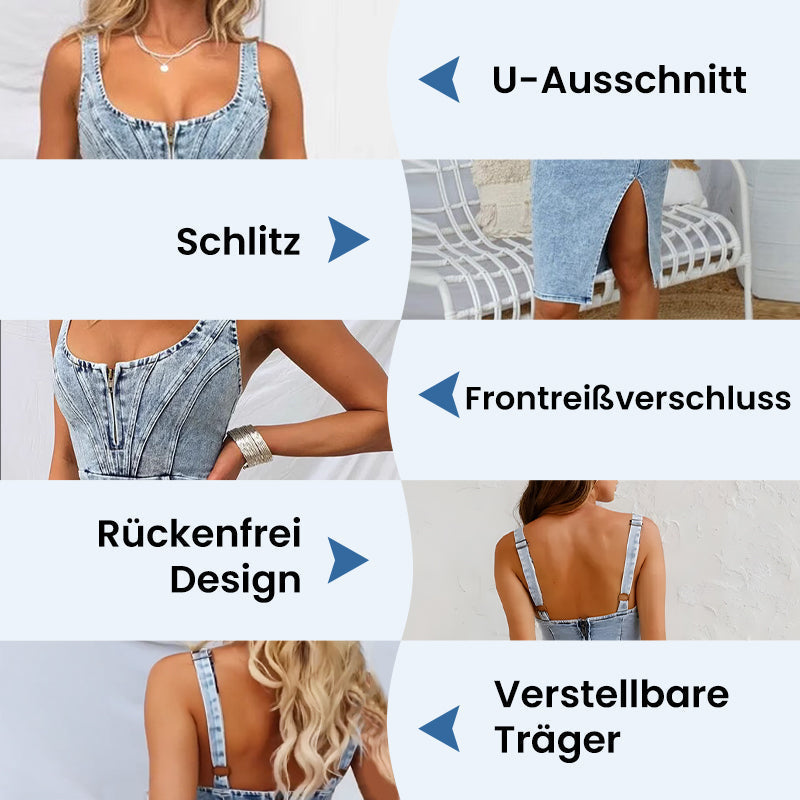 👗 50% Rabatt | Schmeichelhafte Silhouette & femininer Denim-Style – Jeanskleid
