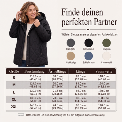 📢📢50% Rabatt!!! 🎉✨ Winterliche Damen-Steppmäntel mit Kapuze im Diamantsteppmuster – Modisches Diamantsteppmuster, wärmende Füllung und praktische Kapuze – perfekt für einen stylischen Look an kalten Wintertagen