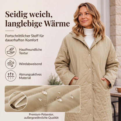 📢📢50% Rabatt!!! 🎉✨ Winterliche Damen-Steppmäntel mit Kapuze im Diamantsteppmuster – Modisches Diamantsteppmuster, wärmende Füllung und praktische Kapuze – perfekt für einen stylischen Look an kalten Wintertagen