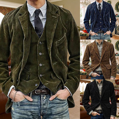 📢📢50% Rabatt!!! 🎉✨ Herren Winter-Blazer aus Fleece & Cord