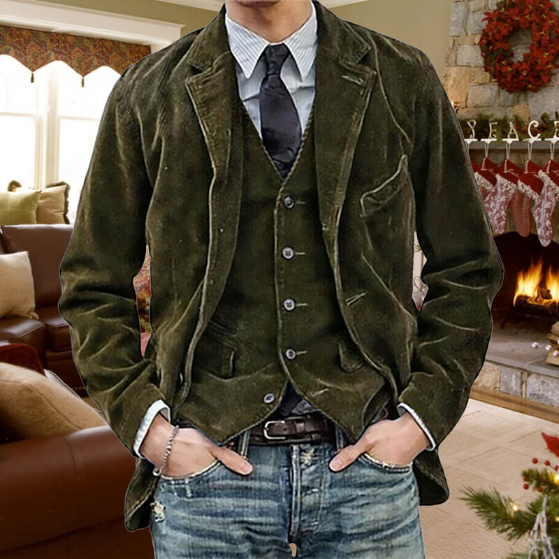 📢📢50% Rabatt!!! 🎉✨ Herren Winter-Blazer aus Fleece & Cord