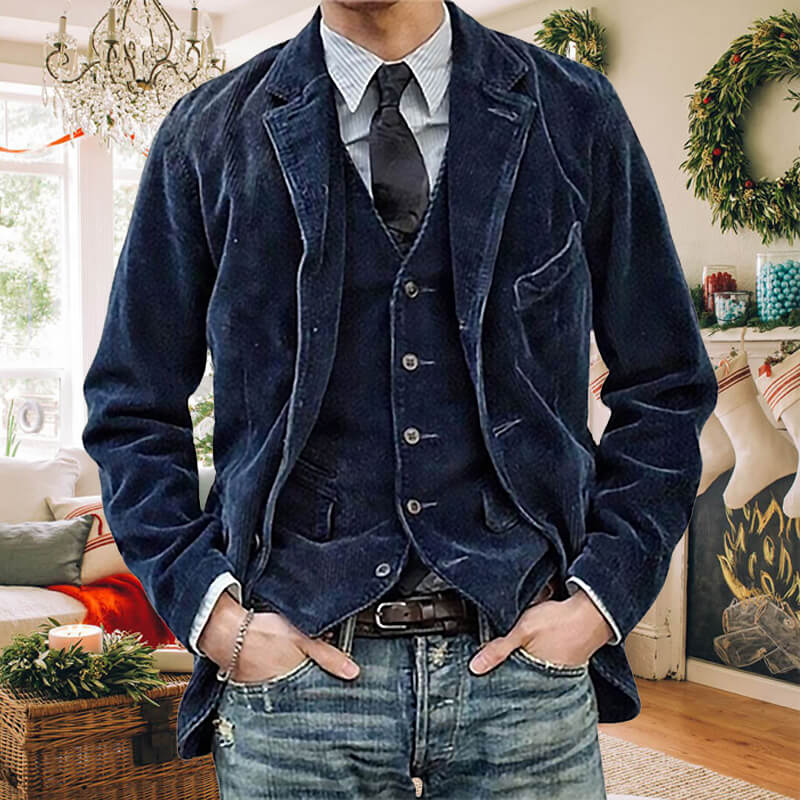 📢📢50% Rabatt!!! 🎉✨ Herren Winter-Blazer aus Fleece & Cord