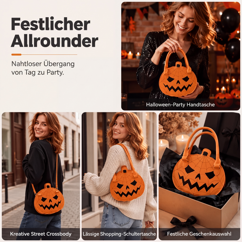 📢📢50% Rabatt!!! 🎃✨ Niedliche Halloween-Kürbis-Handtasche – Verspielte Kürbis-Form, weiches Material und praktischer Innenraum – perfekt für einen süßen Halloween-Look & als Accessoire für die Herbstsaison. Jetzt -50%!