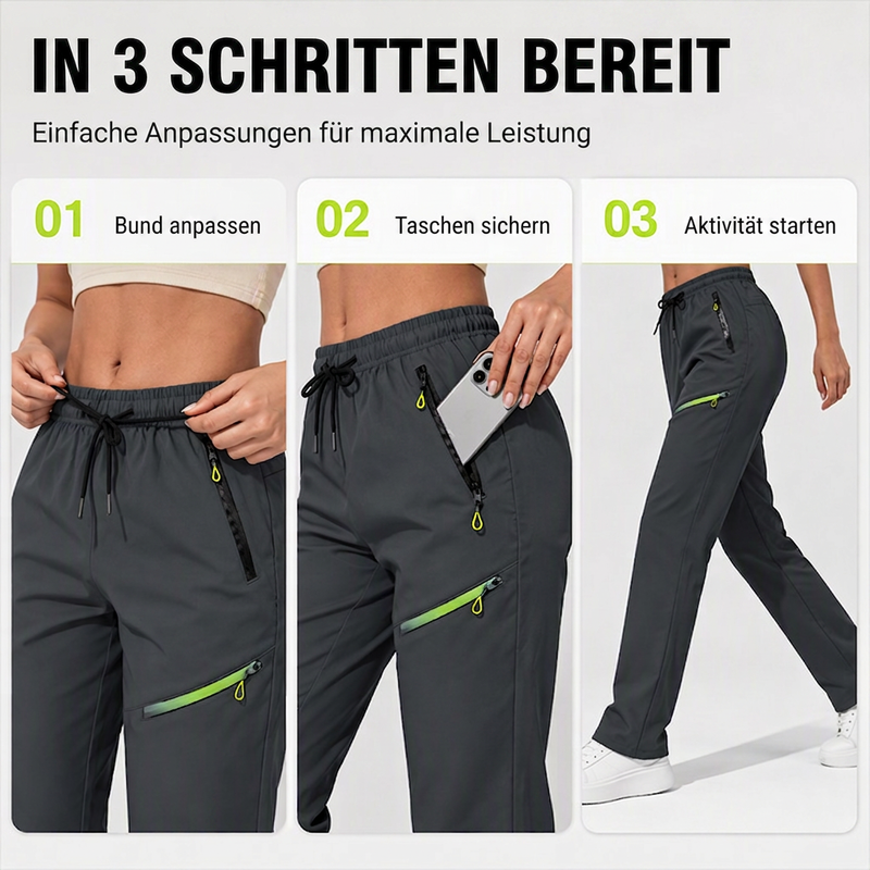 📢📢50% Rabatt!!! 🎉✨ Legere Sport-/Traininghosen für Damen mit Reißverschlusstaschen
