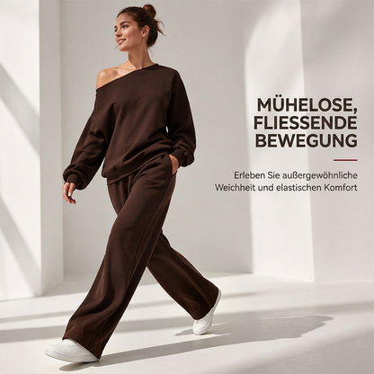📢📢50% Rabatt!!! 🎉✨ Zweiteiliges Set für Damen: Sweatshirt & Jogginghose – Lässiges 2-teiliges Set aus Sweatshirt und Jogginghose – perfekt für einen bequemen Look im Alltag, beim Sport & in der Freizeit. Jetzt -50%!