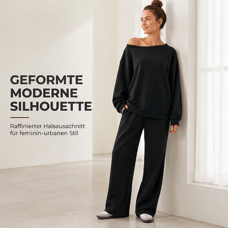 📢📢50% Rabatt!!! 🎉✨ Zweiteiliges Set für Damen: Sweatshirt & Jogginghose – Lässiges 2-teiliges Set aus Sweatshirt und Jogginghose – perfekt für einen bequemen Look im Alltag, beim Sport & in der Freizeit. Jetzt -50%!