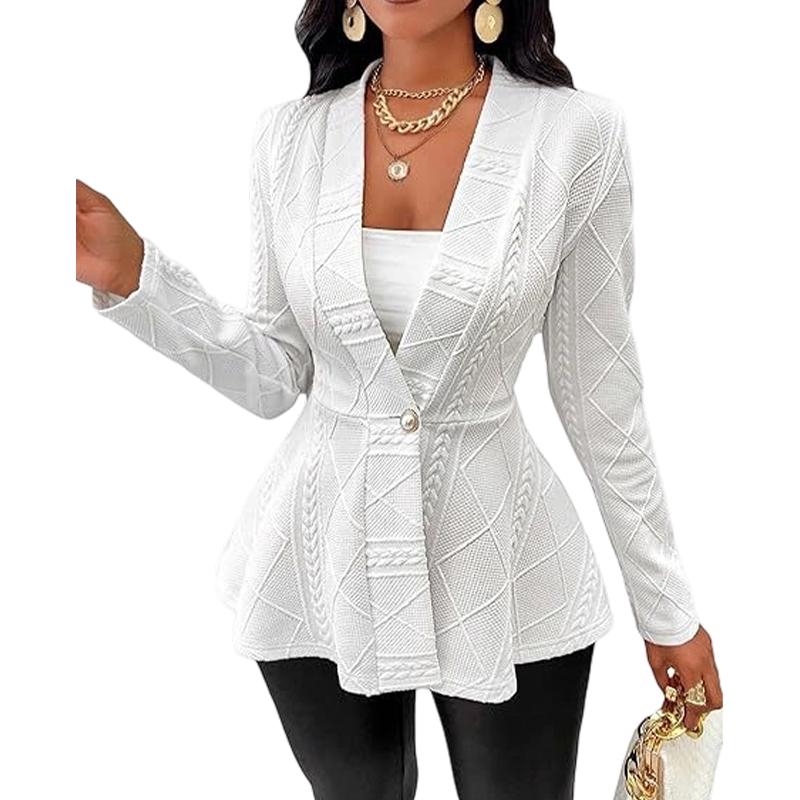 📢📢50% Rabatt!!! 🎉✨ Minimalistische Jacke mit strukturiertem Stoff & Knopfleiste vorne