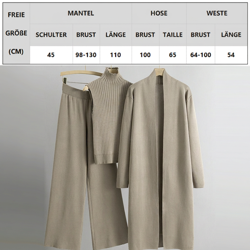 💞 Über 100.000 verkauft – der beliebteste Hit – jetzt zum halben Preis Herbst Ärmellose Weste ＆ Cardigan ＆ Hose 3-teiliges Set