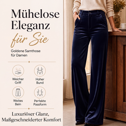 💎👖 Neuheiten – Damen Samt-High-Waist-Weitbein-Hose – elegant und bequem