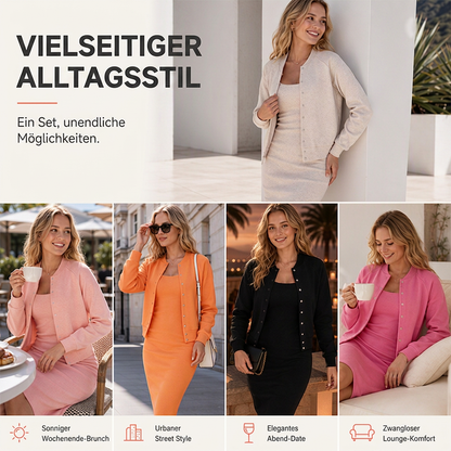 📢🎉50%Rabatt!!!🛍️✨Elegantes Trägerkleid mit kurzer Jacke für Damen, 2-teiliges Set