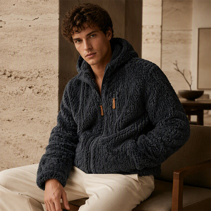 📢🎉50%Rabatt!!!🛍️✨Herren-Fleecejacke mit Kapuze und Reißverschluss