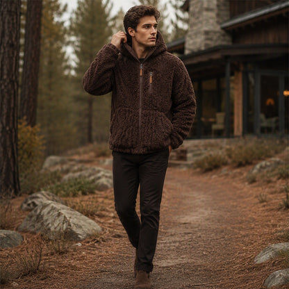 📢🎉50%Rabatt!!!🛍️✨Herren-Fleecejacke mit Kapuze und Reißverschluss