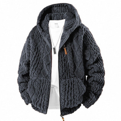 📢🎉50%Rabatt!!!🛍️✨Herren-Fleecejacke mit Kapuze und Reißverschluss
