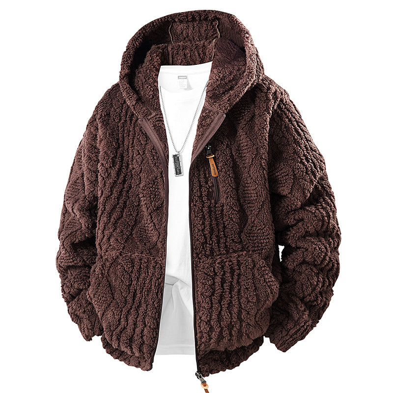 📢🎉50%Rabatt!!!🛍️✨Herren-Fleecejacke mit Kapuze und Reißverschluss