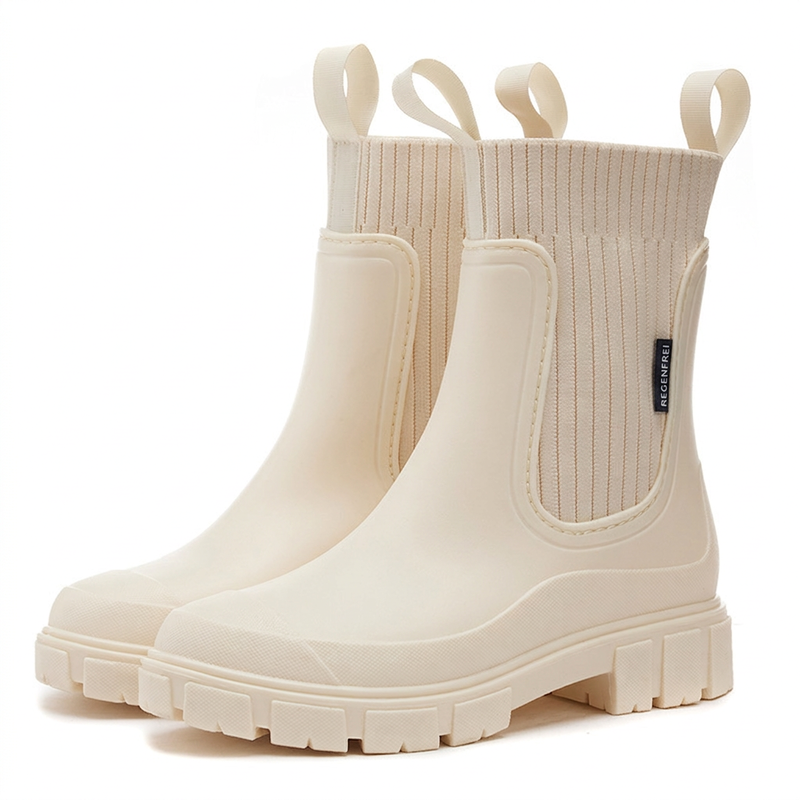 📢📢50% Rabatt!!! 🎉✨ Wasserdichte, rutschfeste Stiefel mit dicker Sohle & mittlerem Schaft – Wasserdichtes Material, profilierte Sohle und bequemer mittlerer Schaft