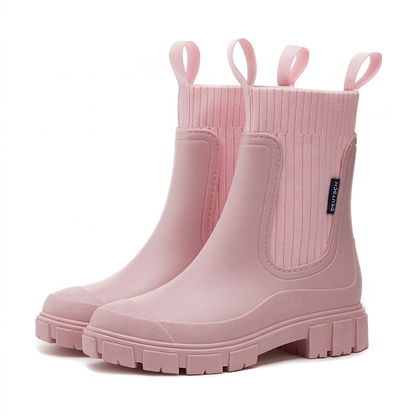 📢📢50% Rabatt!!! 🎉✨ Wasserdichte, rutschfeste Stiefel mit dicker Sohle & mittlerem Schaft – Wasserdichtes Material, profilierte Sohle und bequemer mittlerer Schaft