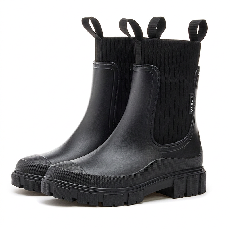 📢📢50% Rabatt!!! 🎉✨ Wasserdichte, rutschfeste Stiefel mit dicker Sohle & mittlerem Schaft – Wasserdichtes Material, profilierte Sohle und bequemer mittlerer Schaft