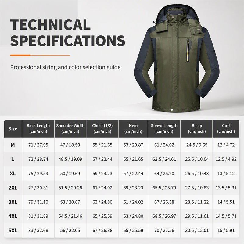 📢📢50% Rabatt!!! 🎉✨ Herren Outdoor-Wanderjacke – wasserdicht & winddicht – Wasserdichtes & winddichtes Material, atmungsaktiver Stoff und praktische Kapuze – perfekt für Wanderungen, Outdoor-Abenteuer & den aktiven Alltag