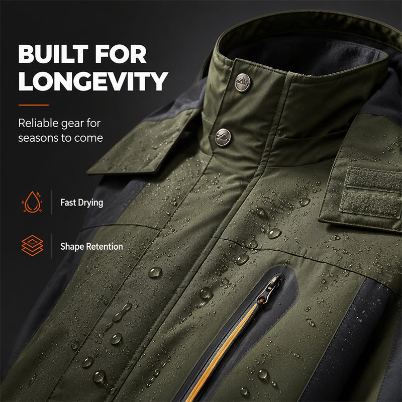 📢📢50% Rabatt!!! 🎉✨ Herren Outdoor-Wanderjacke – wasserdicht & winddicht – Wasserdichtes & winddichtes Material, atmungsaktiver Stoff und praktische Kapuze – perfekt für Wanderungen, Outdoor-Abenteuer & den aktiven Alltag