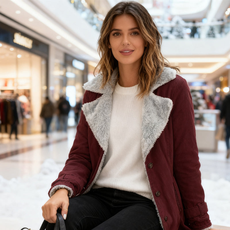 📢📢50% Rabatt!!! 🎉✨ Elegante warme Damenjacke mit Reverskragen