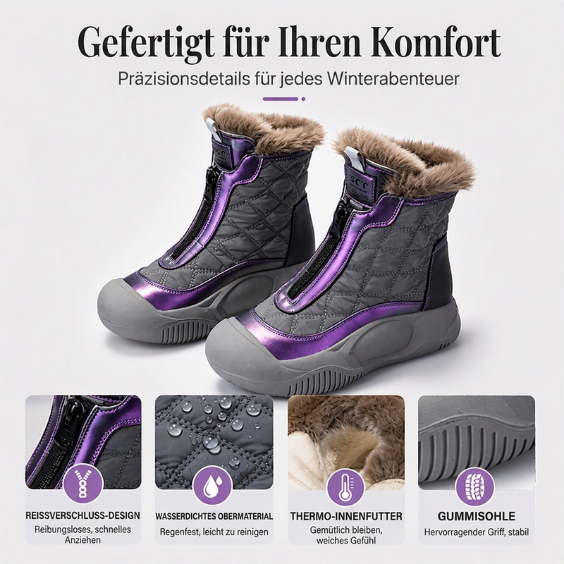 👢 Hochwertige Damen-Winterstiefel im Retro-Design – Angenehmes Tragegefühl, moderne Passform und durchdachte Details – ein Must-have für deine Wintergarderobe. Jetzt 50% Rabatt!
