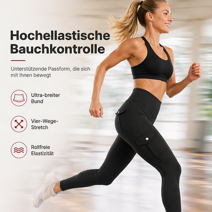 📢📢50%Rabatt!!!🎉✨Hochtaillierte Cargo-Yogahosen für Damen