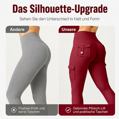 📢📢50%Rabatt!!!🎉✨Hochtaillierte Cargo-Yogahosen für Damen