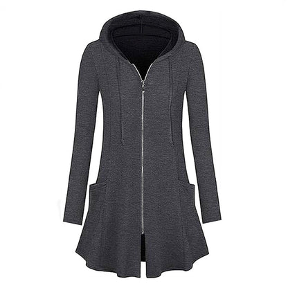 📢🎉50%Rabatt!!!🛍️✨Damen Kapuzenjacke mit Reißverschluss, mittellang