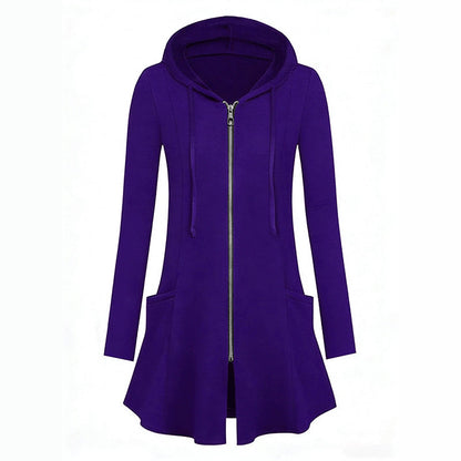 📢🎉50%Rabatt!!!🛍️✨Damen Kapuzenjacke mit Reißverschluss, mittellang