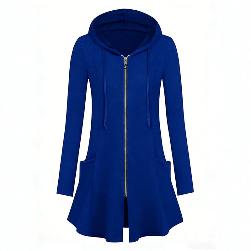 📢🎉50%Rabatt!!!🛍️✨Damen Kapuzenjacke mit Reißverschluss, mittellang