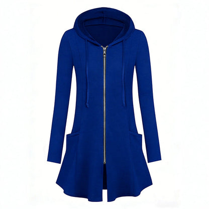 📢🎉50%Rabatt!!!🛍️✨Damen Kapuzenjacke mit Reißverschluss, mittellang