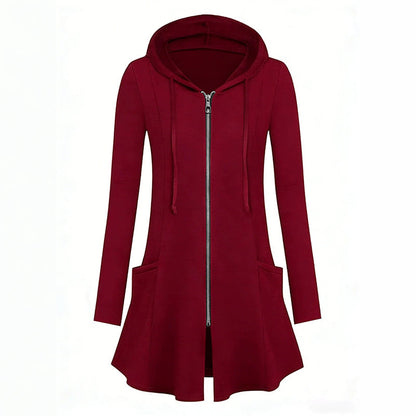📢🎉50%Rabatt!!!🛍️✨Damen Kapuzenjacke mit Reißverschluss, mittellang
