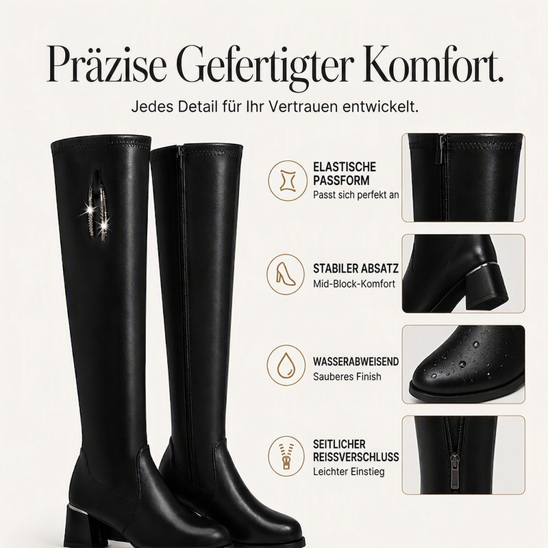 👢 Hochwertige Damen-Overknee-Stiefel im modernen Design – Angenehmes Tragegefühl, moderne Passform und durchdachte Details – ein Must-have für deine Wintergarderobe. Jetzt 50% Rabatt!