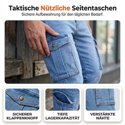 📢📢50% Rabatt!!! 🎉✨ Skinny Fit Stretch-Cargojeans für Herren