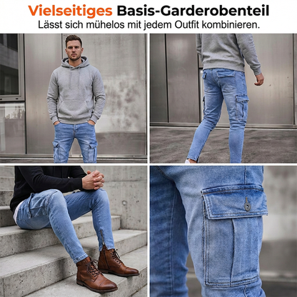 📢📢50% Rabatt!!! 🎉✨ Skinny Fit Stretch-Cargojeans für Herren