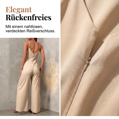 📢📢50% Rabatt!!! 🎉✨ Damen-Casual-Jumpsuit mit V-Ausschnitt & Spaghettiträgern