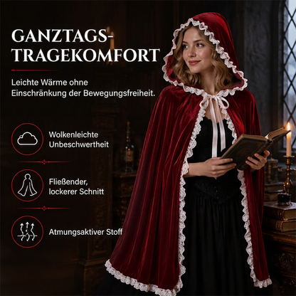 📢📢50% Rabatt!!! 🎉✨ Dramatische Spitzenumhang mit Kapuze