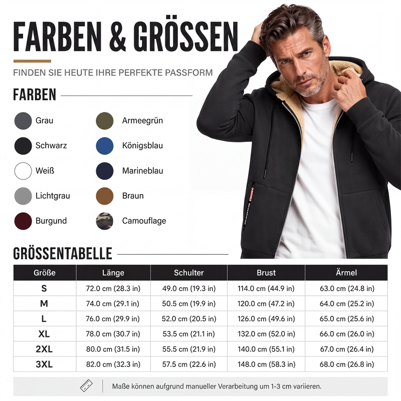 📢📢50%Rabatt!!!🎉✨Warme Winter-Kapuzenjacke für Herren