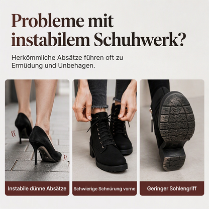 📢📢50%Rabatt!!!🎉✨Damen-Stiefeletten mit Blockabsatz und Plateausohle