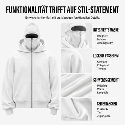📢📢50% Rabatt!!! 🎉✨ Herren-Sweatshirt mit Reißverschluss & Doppelkapuze