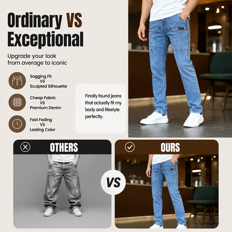 📢📢50% Rabatt!!! 🎉✨ Leichte Straight-Leg-Jeans für Herren